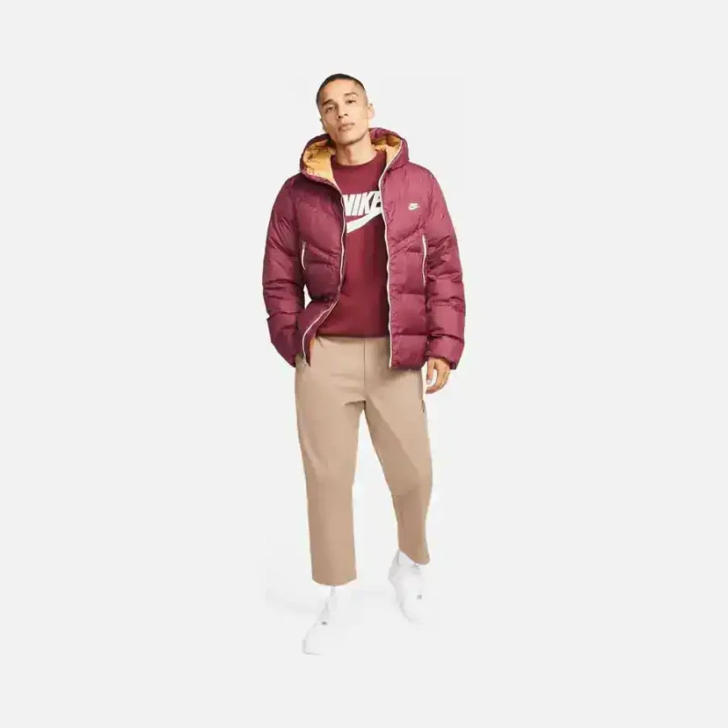 Sportswear Storm-Fit Windrunner PRIMALOFT Kırmızı Kapüşonlu Mont