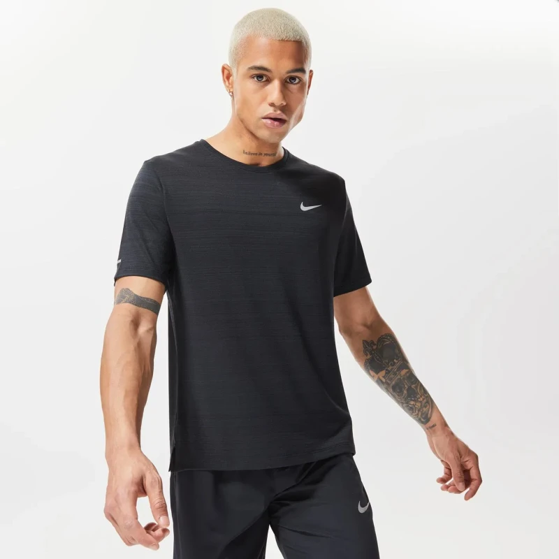 Dri-Fit Miler Top Ss Siyah Koşu Tişört