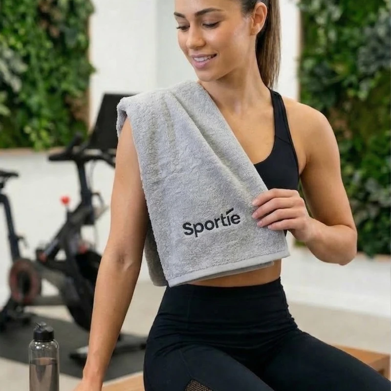 Sportie Gri Antrenman ve Sporcu Havlusu SPORTIEHAVLUGRI