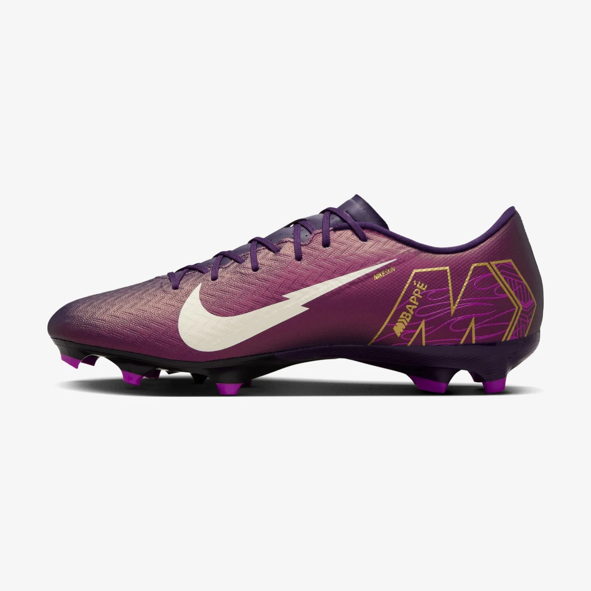 Nike Mercurial Vapor 16 Academy "Kylian Mbappe" Erkek Mor Çim Saha Kramponu – görsel 5