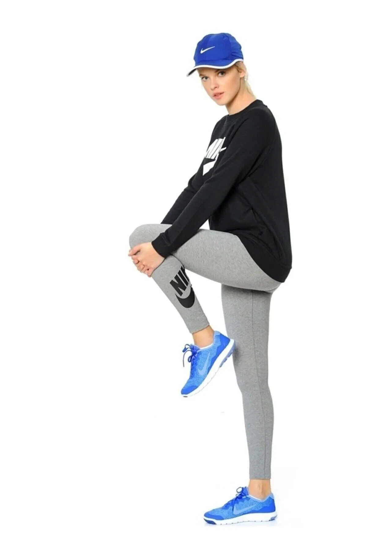 Nike Yüksek Belli Gri Kadın Tayt DB3903-063